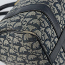 Christian Dior Trotter Canvas Mini Boston Bag Navy Gold Auth ar13772-16