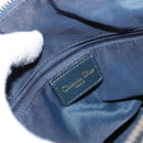 Christian Dior Trotter Canvas Mini Boston Bag Navy Gold Auth ar13772-18