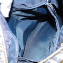 Christian Dior Trotter Canvas Mini Boston Bag Navy Gold Auth ar13772-22