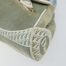 Christian Dior Trotter Canvas Shoulder Bag Light Blue Silver Auth ar13773-9
