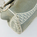 Christian Dior Trotter Canvas Shoulder Bag Light Blue Silver Auth ar13773-14