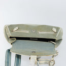 Christian Dior Trotter Canvas Shoulder Bag Light Blue Silver Auth ar13773-10