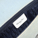 Christian Dior Trotter Canvas Shoulder Bag Light Blue Silver Auth ar13773-18