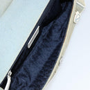 Christian Dior Trotter Canvas Shoulder Bag Light Blue Silver Auth ar13773-11