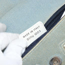 Christian Dior Trotter Canvas Shoulder Bag Light Blue Silver Auth ar13773-12