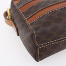 CELINE Macadam Canvas Shoulder Bag PVC Leather Brown Gold Auth ar13775-11