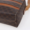 CELINE Macadam Canvas Shoulder Bag PVC Leather Brown Gold Auth ar13775-12