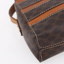 CELINE Macadam Canvas Shoulder Bag PVC Leather Brown Gold Auth ar13775-13