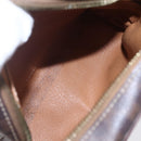 CELINE Macadam Canvas Shoulder Bag PVC Leather Brown Gold Auth ar13775-16