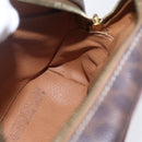 CELINE Macadam Canvas Shoulder Bag PVC Leather Brown Gold Auth ar13775-17