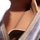 CELINE Macadam Canvas Shoulder Bag PVC Leather Brown Gold Auth ar13775-19