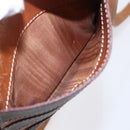 CELINE Macadam Canvas Shoulder Bag PVC Leather Brown Gold Auth ar13775-20