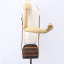 CELINE Macadam Canvas Shoulder Bag PVC Leather Brown Gold Auth ar13775-22