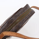 CELINE Macadam Canvas Shoulder Bag PVC Leather Brown Gold Auth ar13775-6