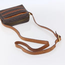 CELINE Macadam Canvas Shoulder Bag PVC Leather Brown Gold Auth ar13775-7