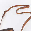 CELINE Macadam Canvas Shoulder Bag PVC Leather Brown Gold Auth ar13775-8