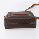 CELINE Macadam Canvas Shoulder Bag PVC Leather Brown Gold Auth ar13775-9