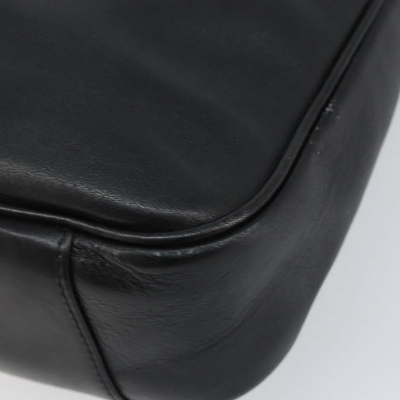GUCCI Bamboo Umhängetasche Leder Schwarz Silber 001 1638 Auth ar13776