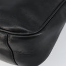 GUCCI Bamboo Shoulder Bag Leather Black Silver 001 1638 Auth ar13776-15