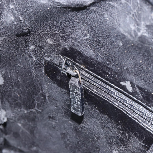 GUCCI Bamboo Shoulder Bag Leather Black Silver 001 1638 Auth ar13776