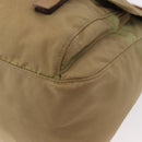 PRADA Shoulder Bag Nylon Beige Silver Auth ar13777-8