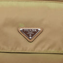 PRADA Shoulder Bag Nylon Beige Silver Auth ar13777-18