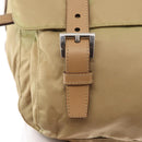 PRADA Shoulder Bag Nylon Beige Silver Auth ar13777-19