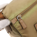 PRADA Shoulder Bag Nylon Beige Silver Auth ar13777-21