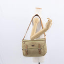 PRADA Shoulder Bag Nylon Beige Silver Auth ar13777-28