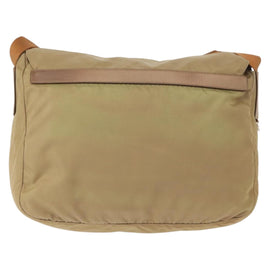 PRADA Shoulder Bag Nylon Beige Silver Auth ar13777 - 0