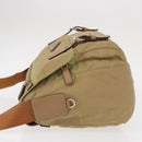 PRADA Shoulder Bag Nylon Beige Silver Auth ar13777-4