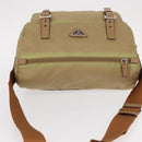 PRADA Shoulder Bag Nylon Beige Silver Auth ar13777-6