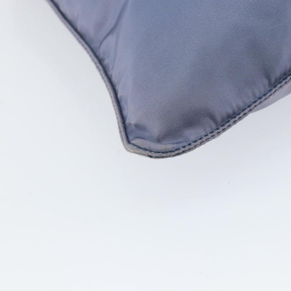 PRADA Umhängetasche Nylon Hellblau Silber Auth ar13778