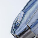 PRADA Umhängetasche Nylon Hellblau Silber Auth ar13778-10