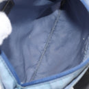 PRADA Umhängetasche Nylon Hellblau Silber Auth ar13778-11