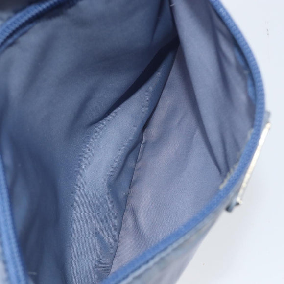 PRADA Umhängetasche Nylon Hellblau Silber Auth ar13778