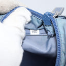 PRADA Umhängetasche Nylon Hellblau Silber Auth ar13778-12