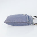 PRADA Umhängetasche Nylon Hellblau Silber Auth ar13778-3