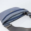 PRADA Umhängetasche Nylon Hellblau Silber Auth ar13778-6