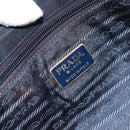 PRADA Hand Bag Nylon Black Gold Auth ar13780-18