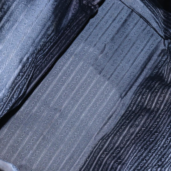 PRADA Hand Bag Nylon Black Gold Auth ar13780