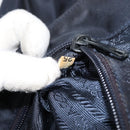 PRADA Hand Bag Nylon Black Gold Auth ar13780-12