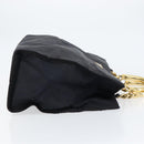 PRADA Hand Bag Nylon Black Gold Auth ar13780-3