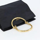 PRADA Hand Bag Nylon Black Gold Auth ar13780-6