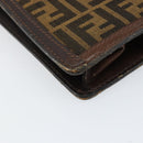 FENDI Zucca Canvas Shoulder Bag Black Brown Auth ar13781-14