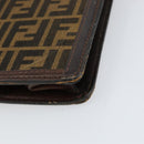 FENDI Zucca Canvas Shoulder Bag Black Brown Auth ar13781-15