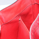 CELINE Circle Shoulder Bag Leather Red Gold Auth ar13783-12