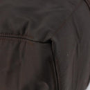 HERMES Akapu Luco MM Hand Bag Nylon Dark Brown Auth ar13784-14