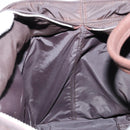 HERMES Akapu Luco MM Hand Bag Nylon Dark Brown Auth ar13784-18