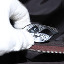 HERMES Akapu Luco MM Hand Bag Nylon Dark Brown Auth ar13784-20